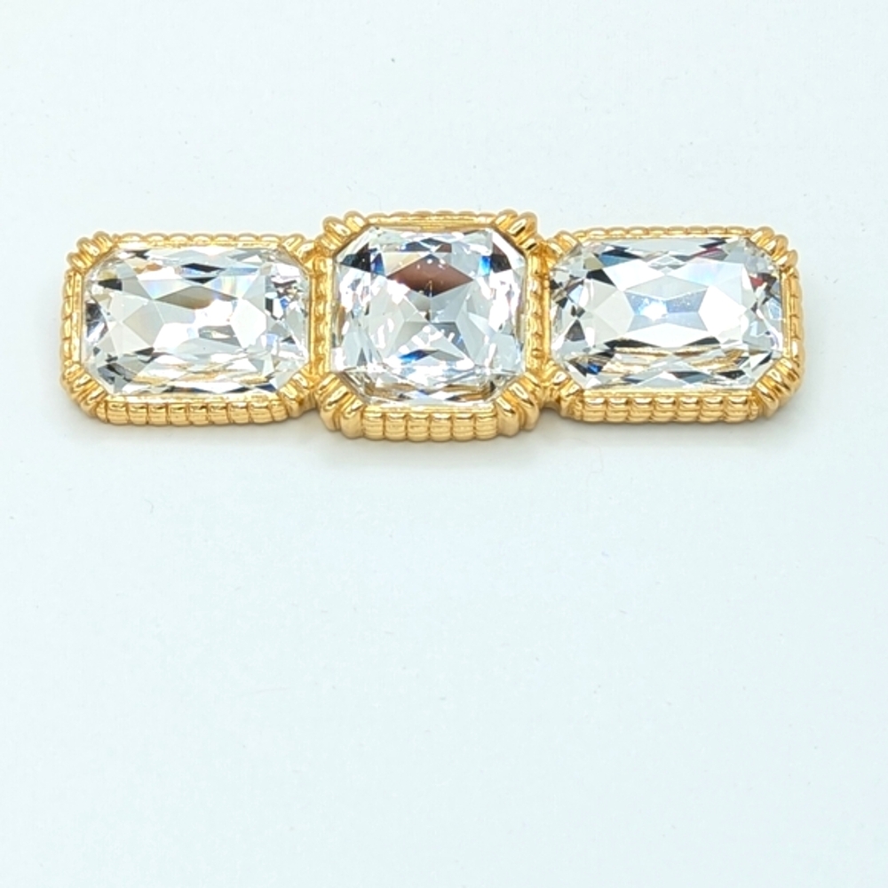 Vintage Christian Dior Germany Large Crystal Brooch - Picture 3 of 11